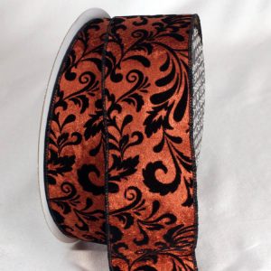 Swirly Velvet Ribbon Wire Edge