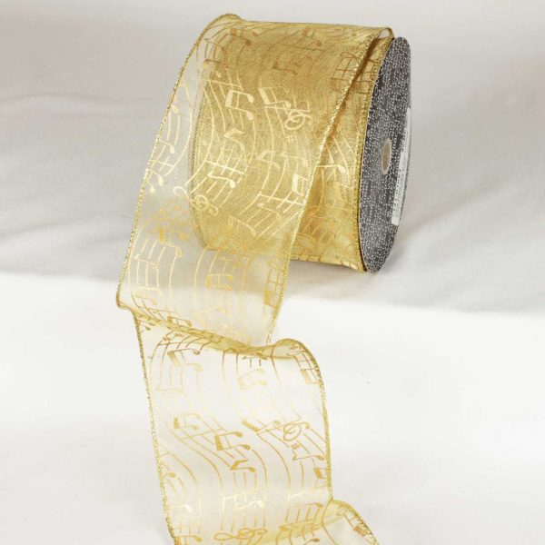 GOLD SHEER WAVY RIBBON WIRE EDGE