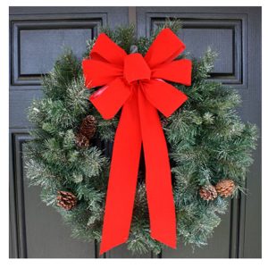 10 Loop Indoor/Outdoor Velvet Christmas Hand-Tied Bows
