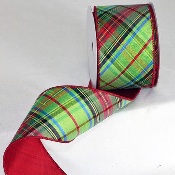 RED AND GREEN PLAID RIBBON