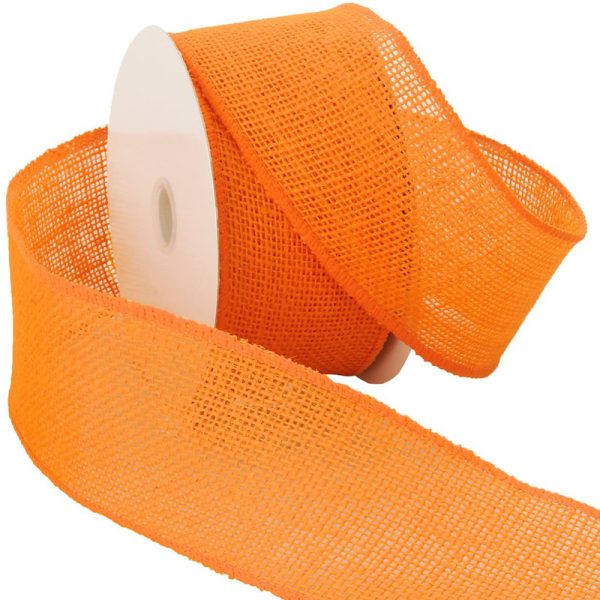 orange burlap ribbon