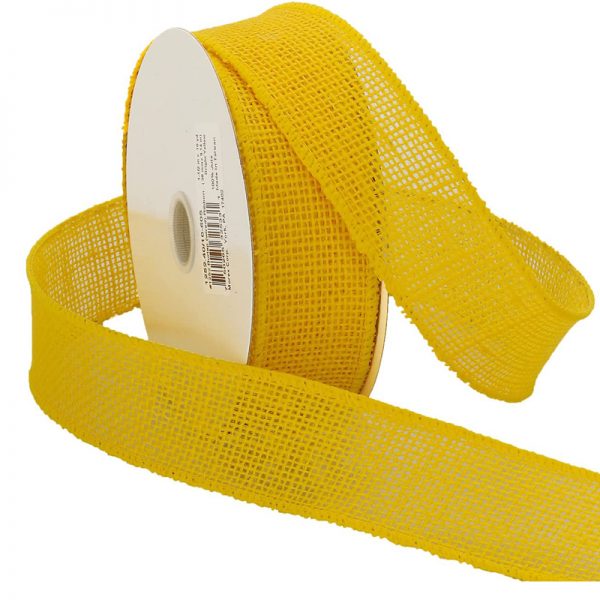 YELLOW BURLAP RIBBON