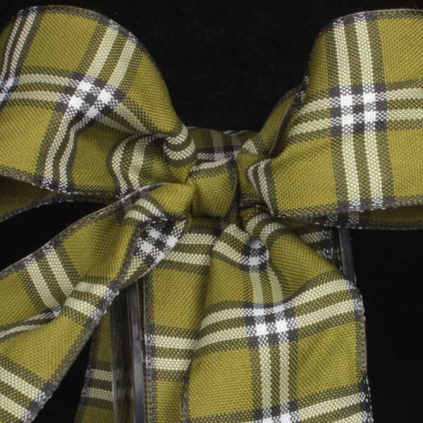 Fine Plaid Ribbon Wire Edge - Karaboo Ribbons