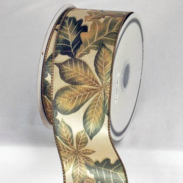 Satin Print Fall Leaves