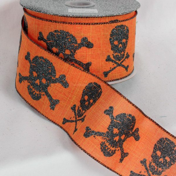 ORANGE Skulls Ribbon