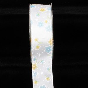 Wired Pearl Flower Ribbon
