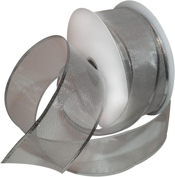 Our wired sheer metallic, Lustrous, adds the same impact of a more expensive ribbon without the high cost. Create wonderfully decorated trees, wreaths, packages, mantels, weddings & more! So versatile and the economical price and put-up make this the perfect ribbon for large projects and events!